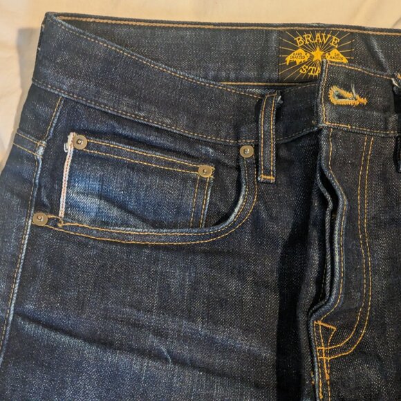 Men's Brave Star Jeans, Dark Wash, True Straight, Size 31 - Picture 6 of 13
